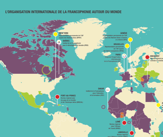 Les pays de la francophonie