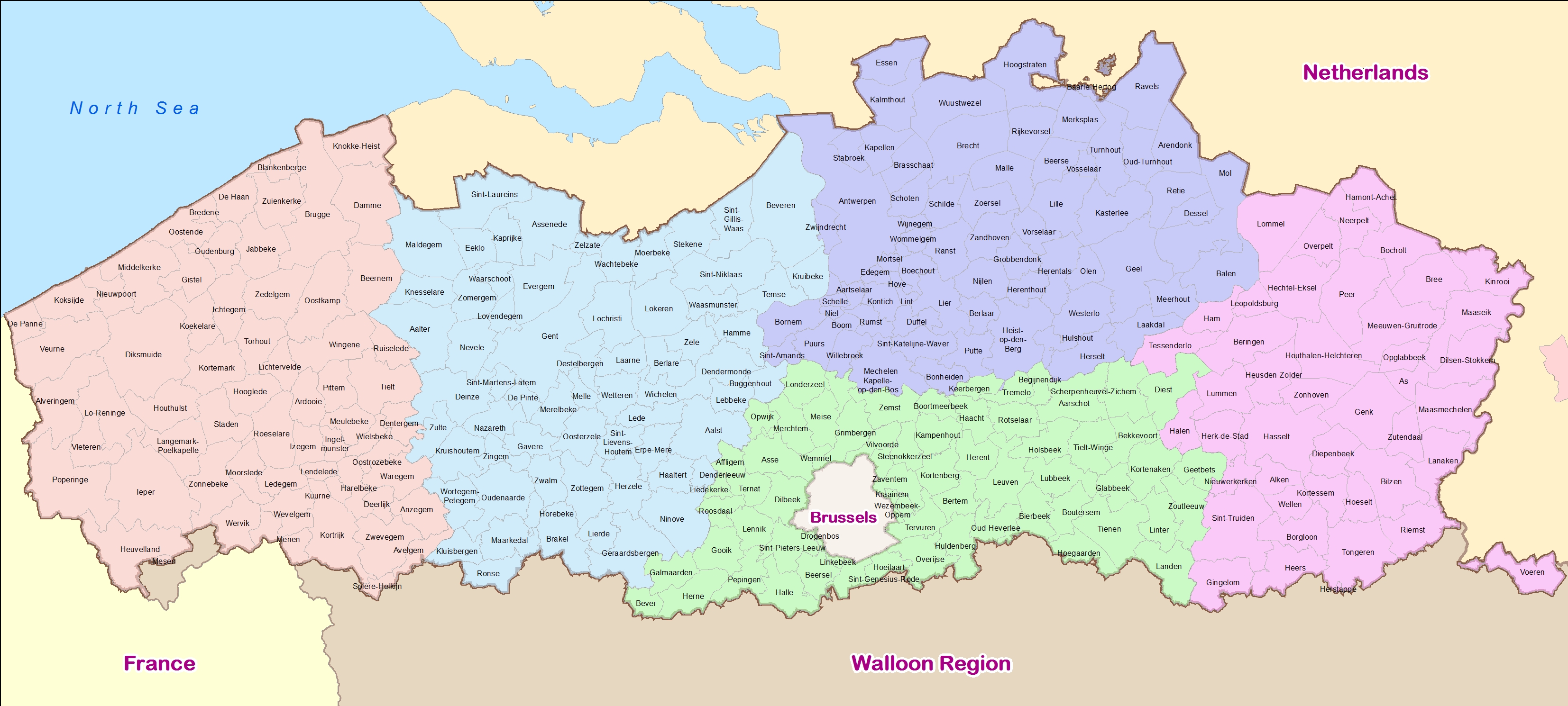 Communes Et Provinces A La Carte